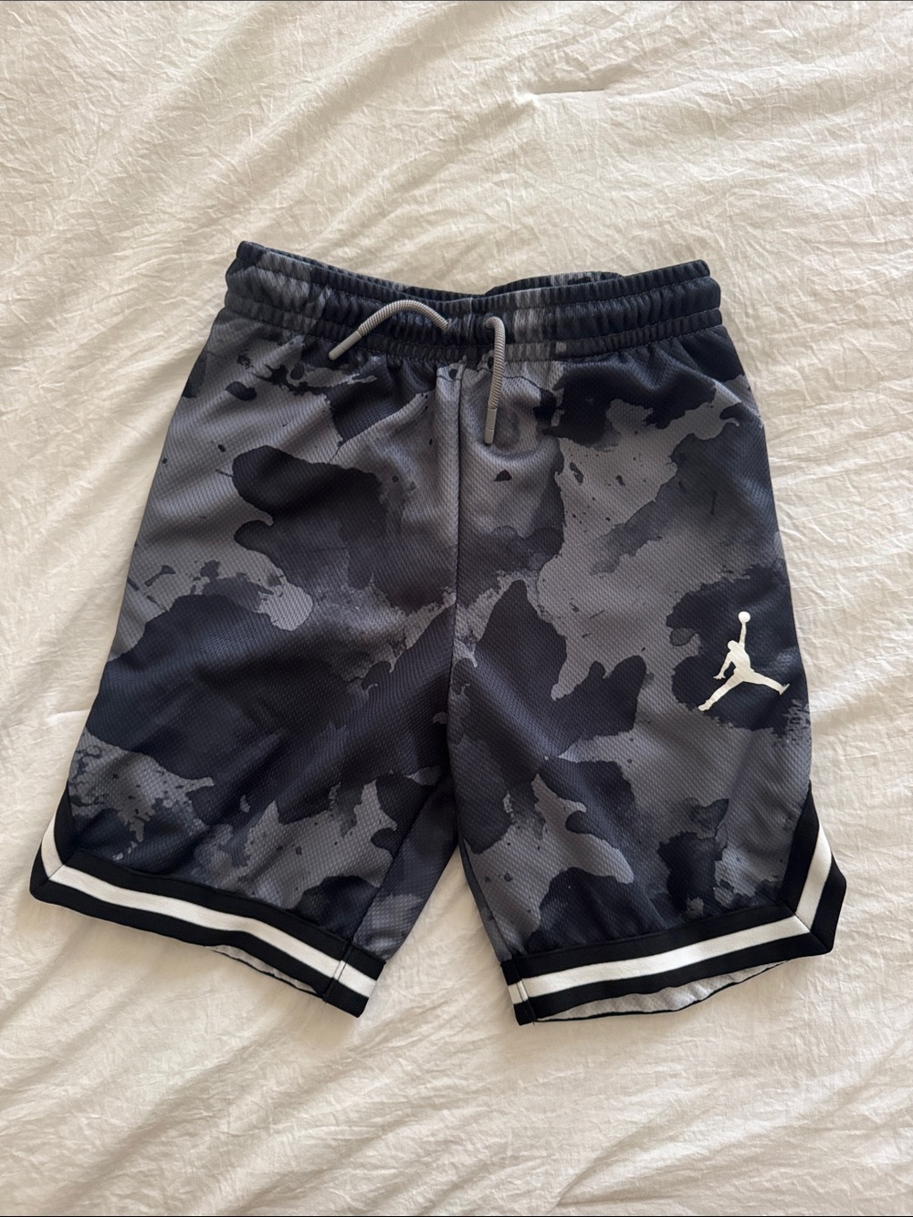 Jordan Boys' Black & Gray Camo Athletic Shorts with White Jumpman